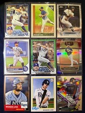 Brandon Lowe Rays,Topps Green Foil #428/499,Chrome,Cosmic,Big League, Archives
