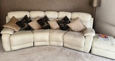 DFS Curve Cream Sofa reclining and modular - 5 seater 
