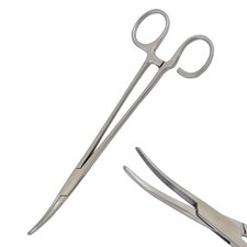 Tonsil Schnidt Hemostat Forceps 7.5" Slight Curved Serrated Jaws One Ring Open