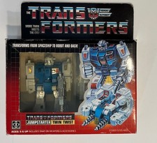TWIN TWIST  Heroic Autobot 1985  G1 Transformers Complete w  box manual gun Mib