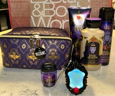 Bath  Body Works Disney EVIL QUEEN 6 Piece Body Care Set Villains Zip Bag NEW
