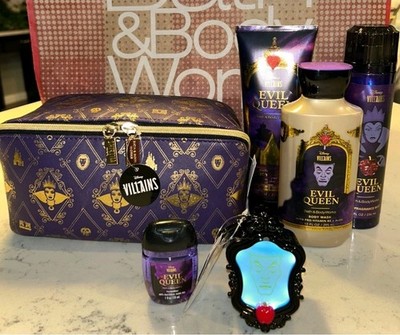 6 PACK Bath & Body Works Disney EVIL QUEEN Body Care Set Villains Zip Bag NEW