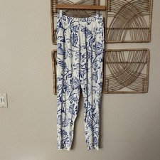 Vintage Jams World Toku Hawaiian Aloha Pants Floral Rayon 90s Beachy Vacay S B10