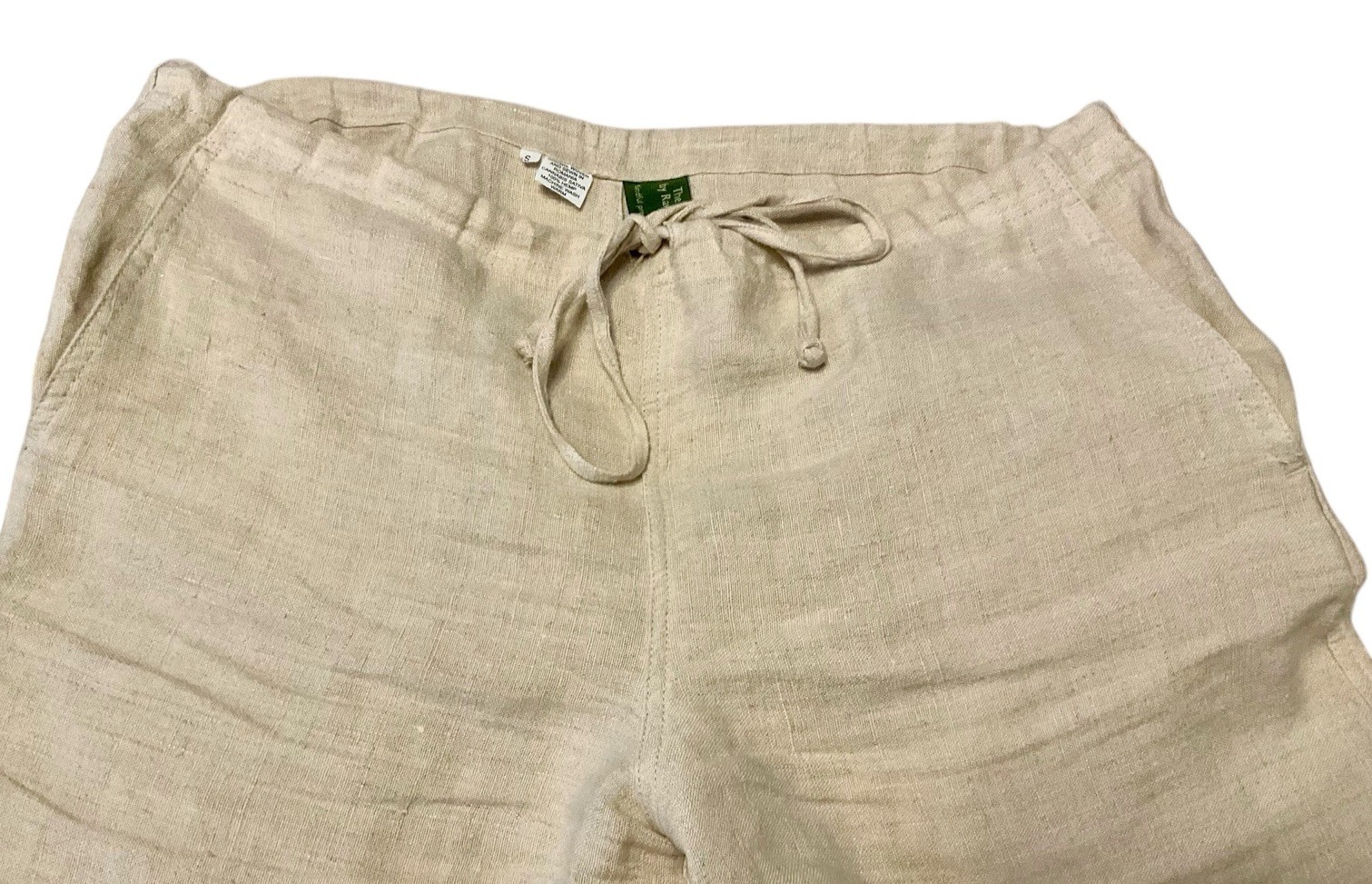 Hemp 100% Ecru CannaBliss Drawstring Loose Pants Romania Cannabis Sativa Men’s S