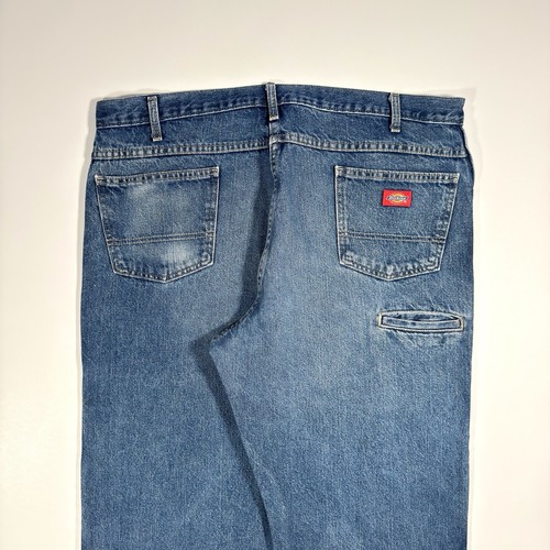 Dickies Blue Relaxed Straight Denim Jeans W40 L32 Double Knee Carpenter Trousers - Picture 12 of 17