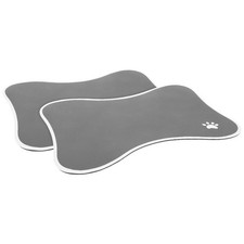 2pcs Pet Feeding Dog Bowl Mat Food Water Anti-Slip Placemat Floors Protecting