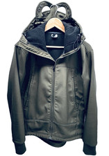 C.P Company Goggle Hood Soft Shell Jacket Mens XL Olive Green Zip Casual Coat