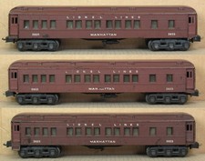 Lionel Prewar 2623 Madison "Manhattan" 3-Car Passenger Set O-Gauge  *