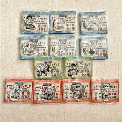 One Piece Acrylic Mini Figures Set Loot Luffy Zoro Hawkins Law Kids Whitebeard I