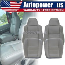 Full Front Leather Seat Covers Gray For 2002-2007 Ford F250 F350 Super Duty Xlt Full Front Leather Seat Covers Gray For 2002-2007 Ford F250 F350 Super Duty Xlt