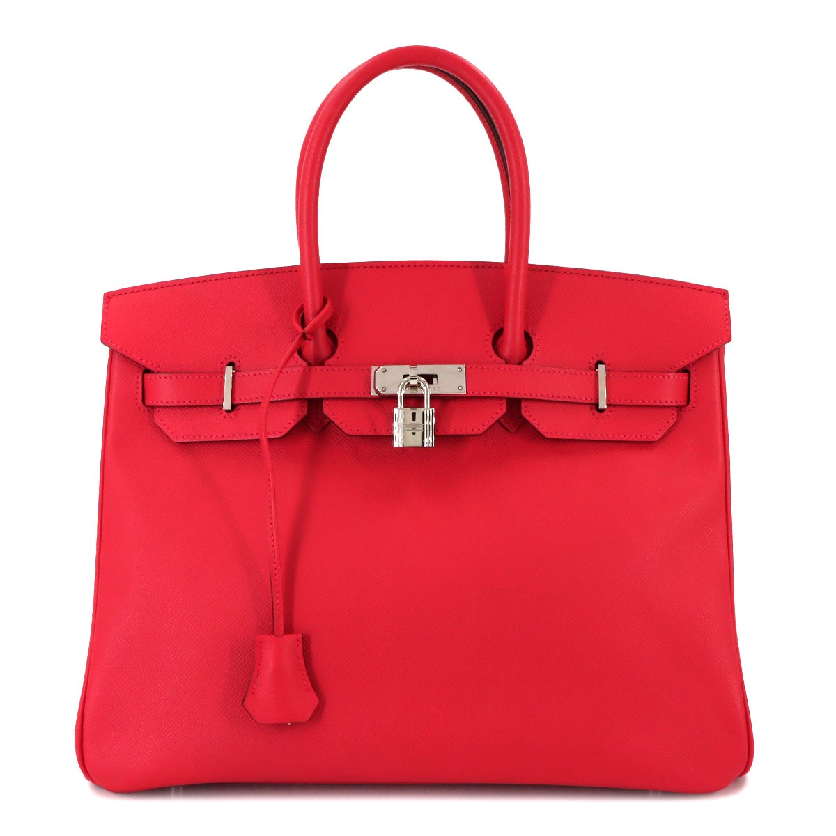 HERMES Birkin 35 Epsom Bougainvillier Hand Bag Red 90321674