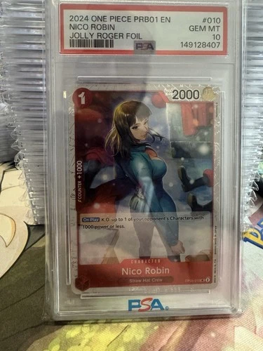 Nico Robin - One Piece PRB01 OP05-010 Waifu Jolly Roger Foil PSA 10