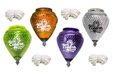4 Pack Mini Cobra Durable Plastic Spin Tops Metal Tip Made in Mexico - Trompo