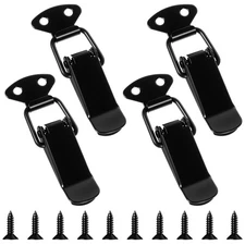 Black Toggle Latch, 4 Pack Cabinet Latch Stainless Steel Spring Loaded Latches