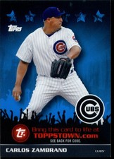 2009 TOPPS TOPPS TOWN #TTT39 CARLOS ZAMBRANO CHICAGO CUBS BASEBALL