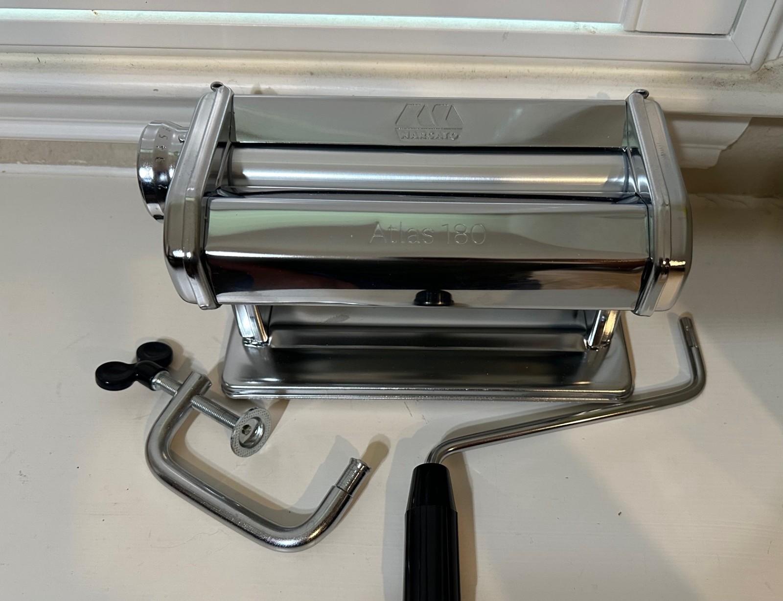 8342 Marcato Atlas 180 Dough Roller, Madein Italy, 180-Millimeter Pasta Roll