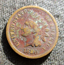 OLD COIN UNITED STATES OF AMERICA 1 CENT 1880 INDIAN HEAD PENNY W/ SHIELD