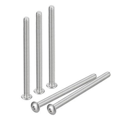 20pcs #8-32 x 4'' Button Head Socket Cap Screws 304 Stainless Steel Screws