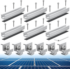 Solar Panel Bracket Kit, 6 Pcs 7.87 in Aluminium Solar Panel Mounting Rail 30Mm/