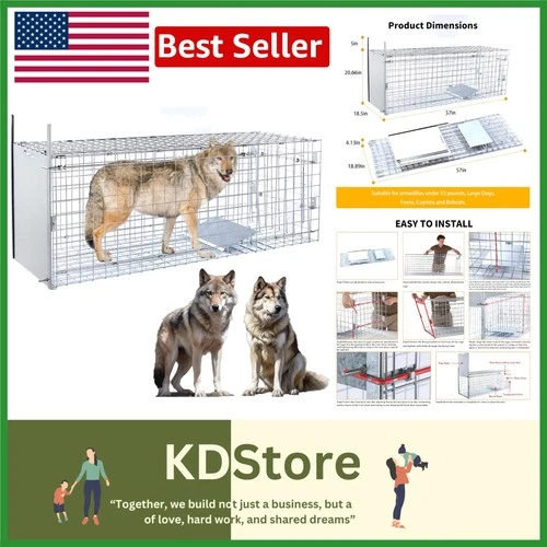 57-Inch Humane Large Animal Trap for Safe Capture