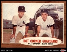 1962 Topps #163 Clete Boyer Hot Corner Guardians NRM Yankees 8 - NM/MT