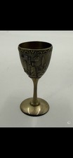 Vintage New York City Souvenir Goblet Pewter Style NYC Skyline Statue Liberty