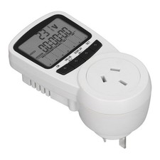 240V Socket Power Meter Smart With LCD Overload Protection Electricity Usage 