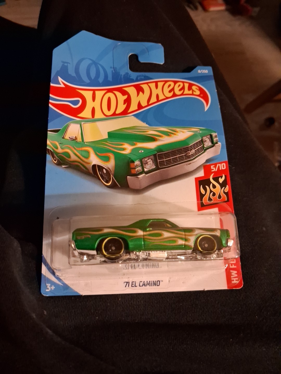 '71 El Camino #8/250 GREEN 2019 Hot Wheels Case A New On Card B99