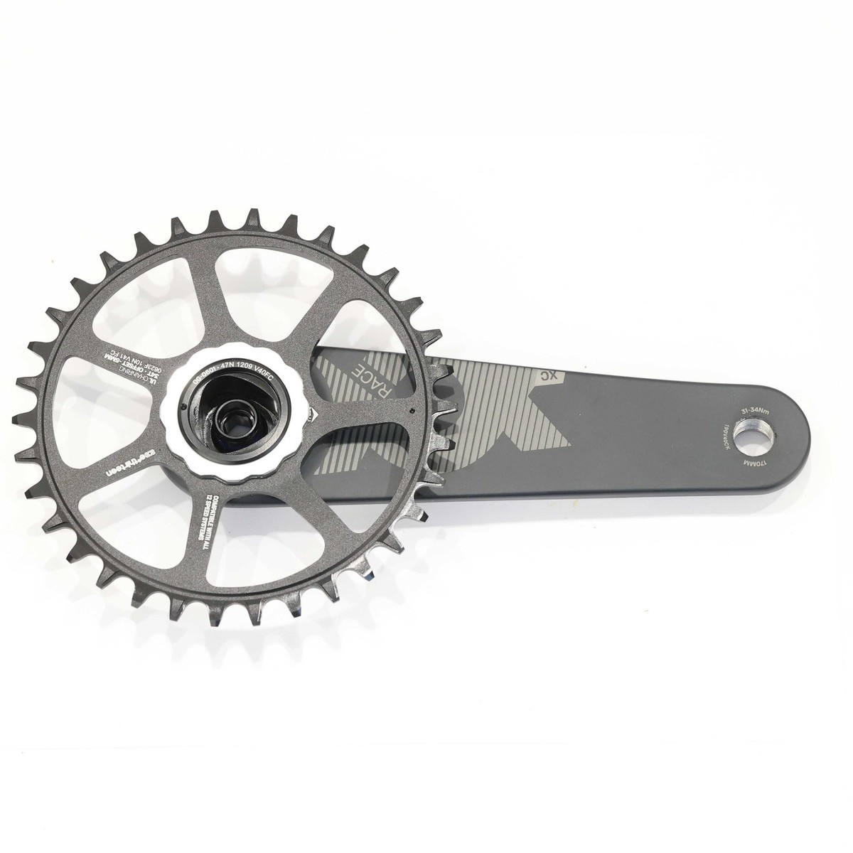 e*thirteen XCX Race Carbon Crankset, 170mm, 34T, Boost, 52mm