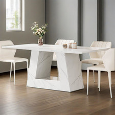 Mesa de comedor moderna de mármol sintético mesa de comedor blanca mesa de cocina para comedor