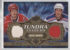 2008 Artifacts Tundra Tandems Dual Jerseys Gold /25 Eric Staal Marc #TT-EM 0c3