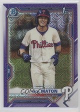 2021 Bowman Chrome Prospects Mega Box Purple Mojo Refractor /250 Nick Maton 03nz