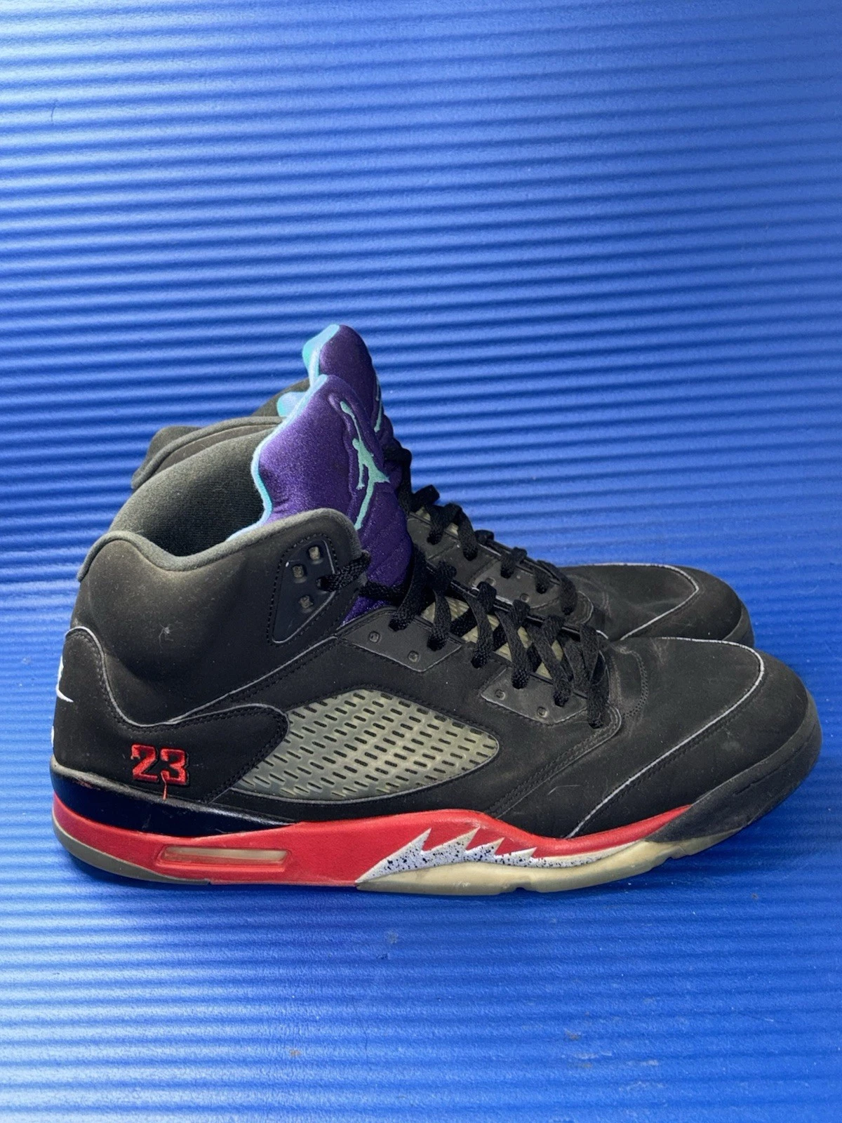 Taglia 16 Scarpa uomo Nike Air Jordan 5 retrò top 3 nero rosso uva CZ1786 001