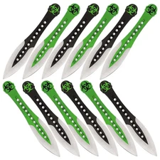 Arsenic 12-Piece Tactical Combat Throwing Knife Set w/ NYLON CASE MARTIAL ARTS