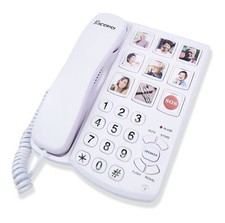 Excelltel Big Button Corded Phone for Seniors EX-LD-858HF Memory Dial HF