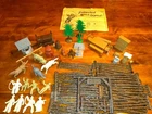 MARX BAR M RANCH Western Cowboy Playset Fence Panels & Entry Arch 18 pcs