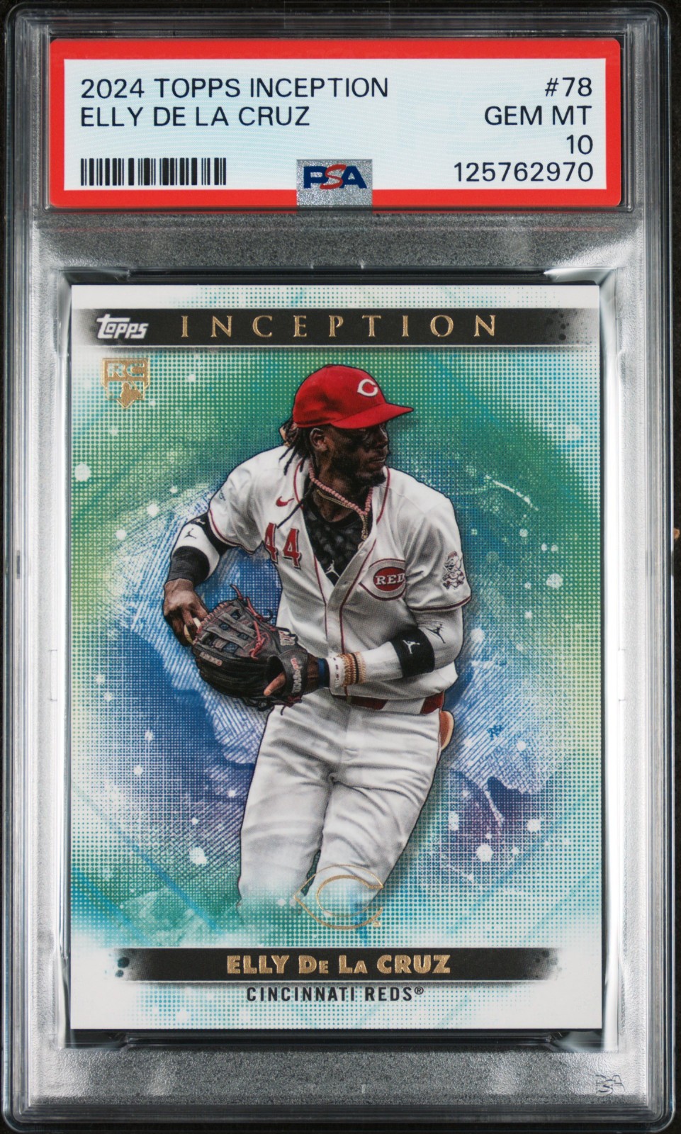 2024 Topps Inception Elly De La Cruz #78 Base White Rookie RC MLB Reds PSA 10