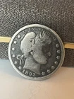 1893 S Barber Quarter Dollar, G to VG