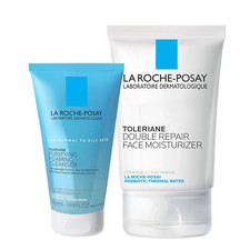 Toleriane Skin Care Set, Face Moisturizer Face Wash Double Repair face moist