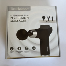 Brookstone Cordless Percussion Massager - 3 Interchangeable Heads - Unopened Box
