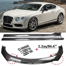 For Bentley Continental Gt Carbon Front Style Bumper Lip Spoiler Side Skirts