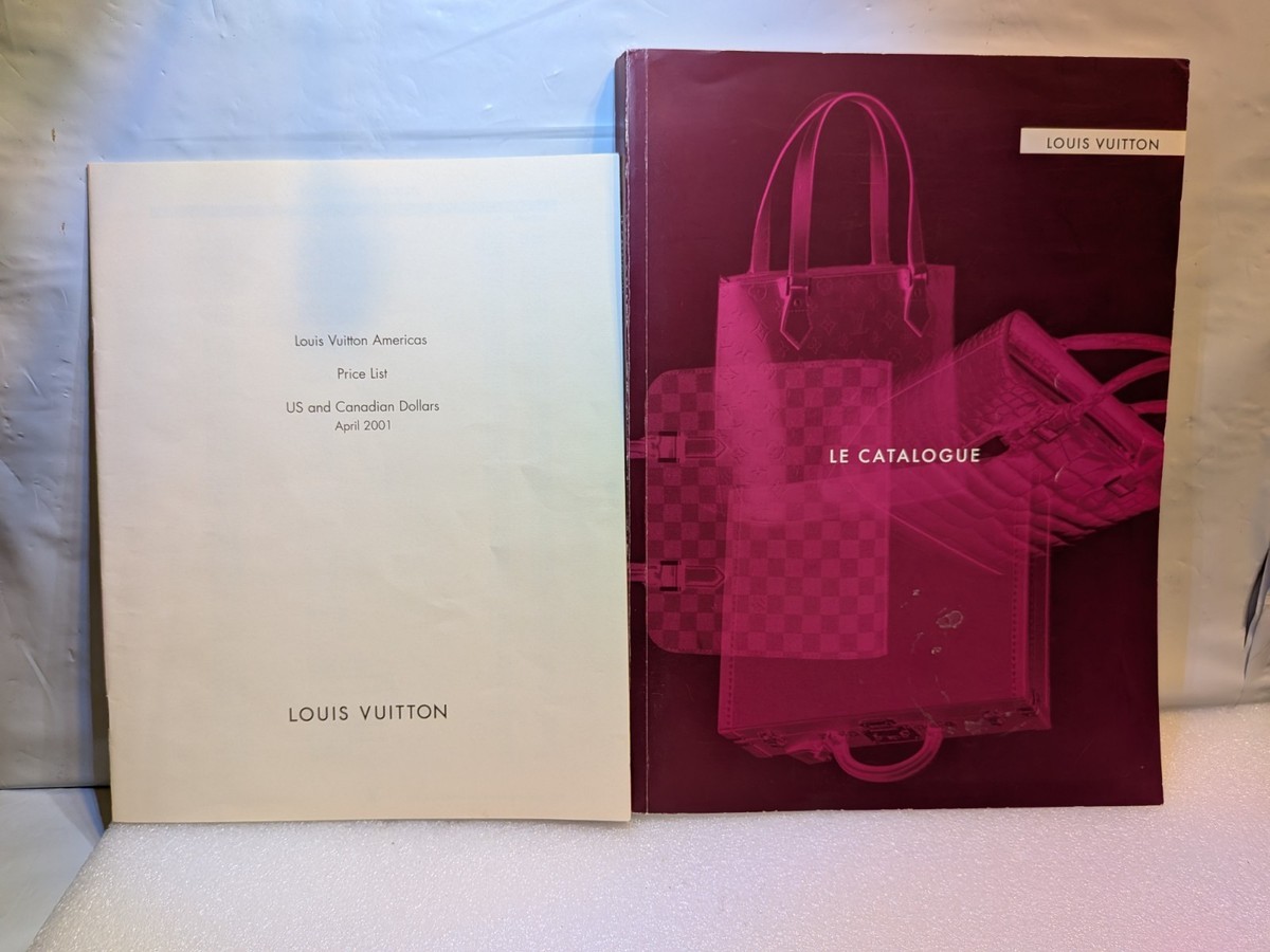 Louis Vuitton 2001 Le Catalogue Brochure Catalog with Nov. 2001