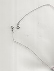 17"  925 SILVER CHAIN NECKLESS WITH SLIDING CRYSTAL SQUARE IN EX. CONDITION! — photo 3