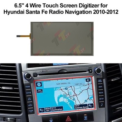 4 Wire 6.5'' Touch Screen Digitizer for Hyundai Santa Fe Radio Navigation