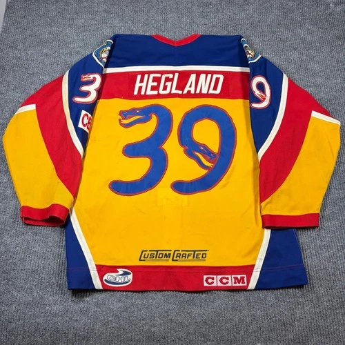 Vintage CCM Hockey Jersey Men's Game Worn Columbus Cottonmouths Game Worn Signed