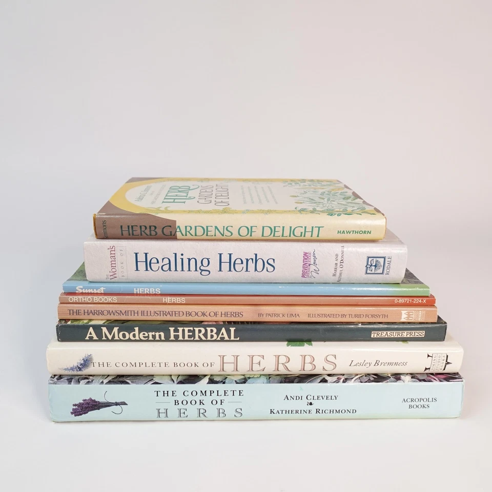 Lot of 8 Herb Books Gardening & Healing Set Hardcovers Softcover A Modern Herbal - Image 3 of 4