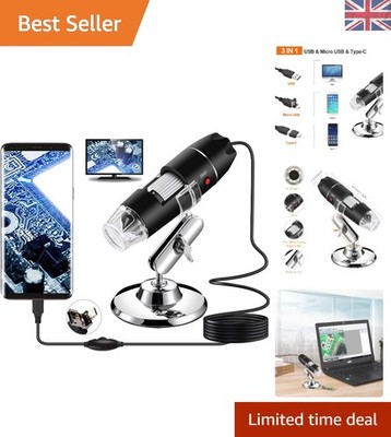 USB-Handmikroskop 1000-fache Vergrößerung mit einstellbarer LED-Beleuchtung