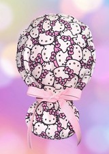 Hello Kitty ponytail scrub cap, ponytail scrub cap