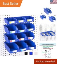 Versatile 12-Bin Pegboard Organizer - Perfect for Hardware, Crafts & Small Tools