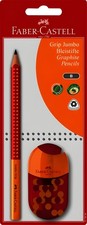 Faber Castell Bleistift Grip Jumbo Two Tone B sort. Spitzer